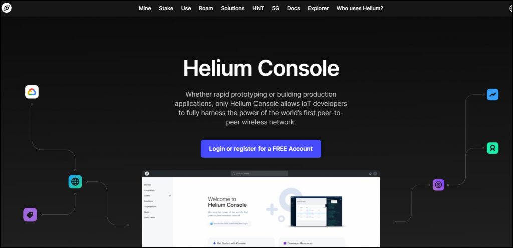Helium console